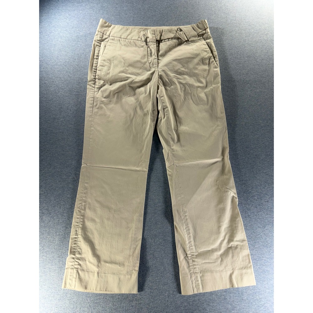 Brunello Cucinelli M0F57 Stretch Cotton Gabardine Trousers Beige C2430 Size 8